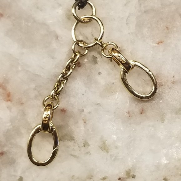 MONICA RICH KOSANN CHANGEABLE DESIGN YOUR OWN 18" 18K GOLD STEEL NECKLACE CHAIN - Picture 7 of 15